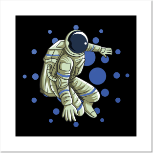 Cardano ADA Astronaut to the Moon Crypto Currency Blockchain Token Posters and Art